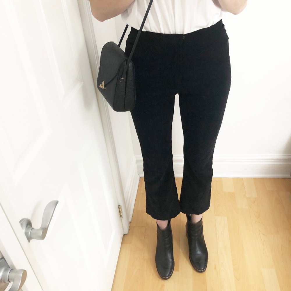 Vintage High Waisted Velvet Cropped Parisian Pants - Picture 7 of 7